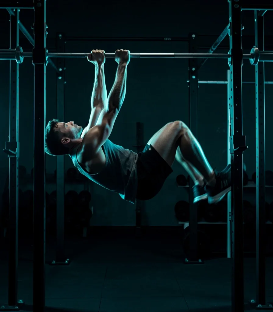 Ejercicio colgado integrando todo el cuerpo